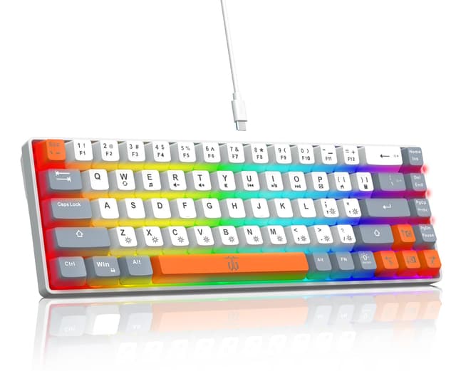 Snpurdiri 60% Prozent Gaming-Tastatur mit RGB-Hintergrundbeleuchtung