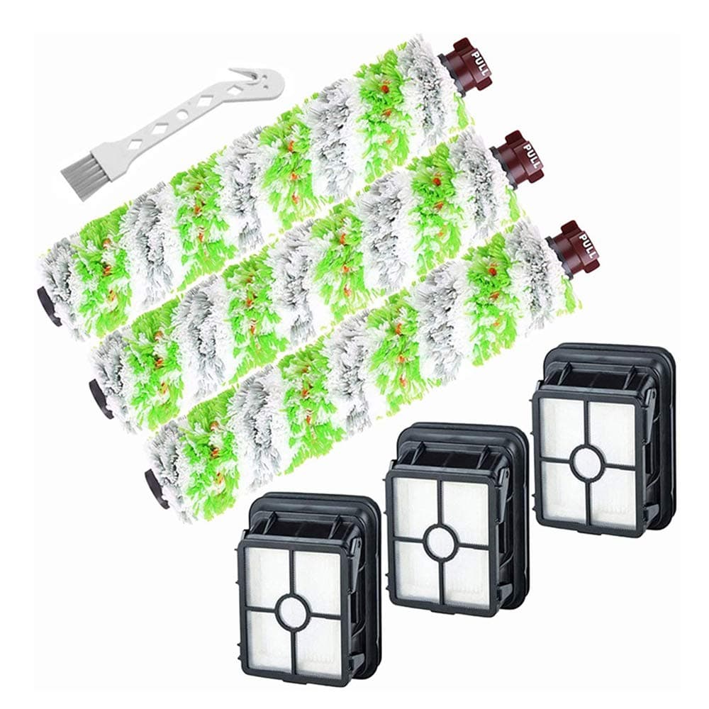 Bissell CrossWave Pet Pro Ersatzteile - 3x Bürstenrollen + 3x Vakuumfilter + 1x Clean Brush