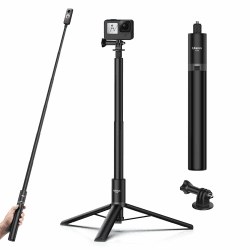 ULANZI 150cm Selfie Stick Stativ für Insta360 GO 3/X3/ONE RS/ONE X2/ONE X/GO 2/ONE R/ONE, TT52 Einbein Stativ für Action Cam Monopod Kompatible mit DJI usw. 🤳📸