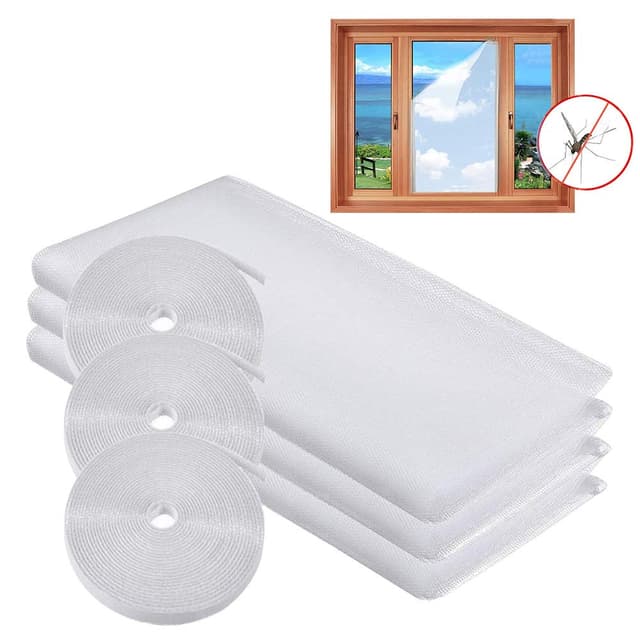 MOEGFY Fliegengitter Fenster Weiss 130X150cm, 3er Pack Mosquito Net Window 🦟
