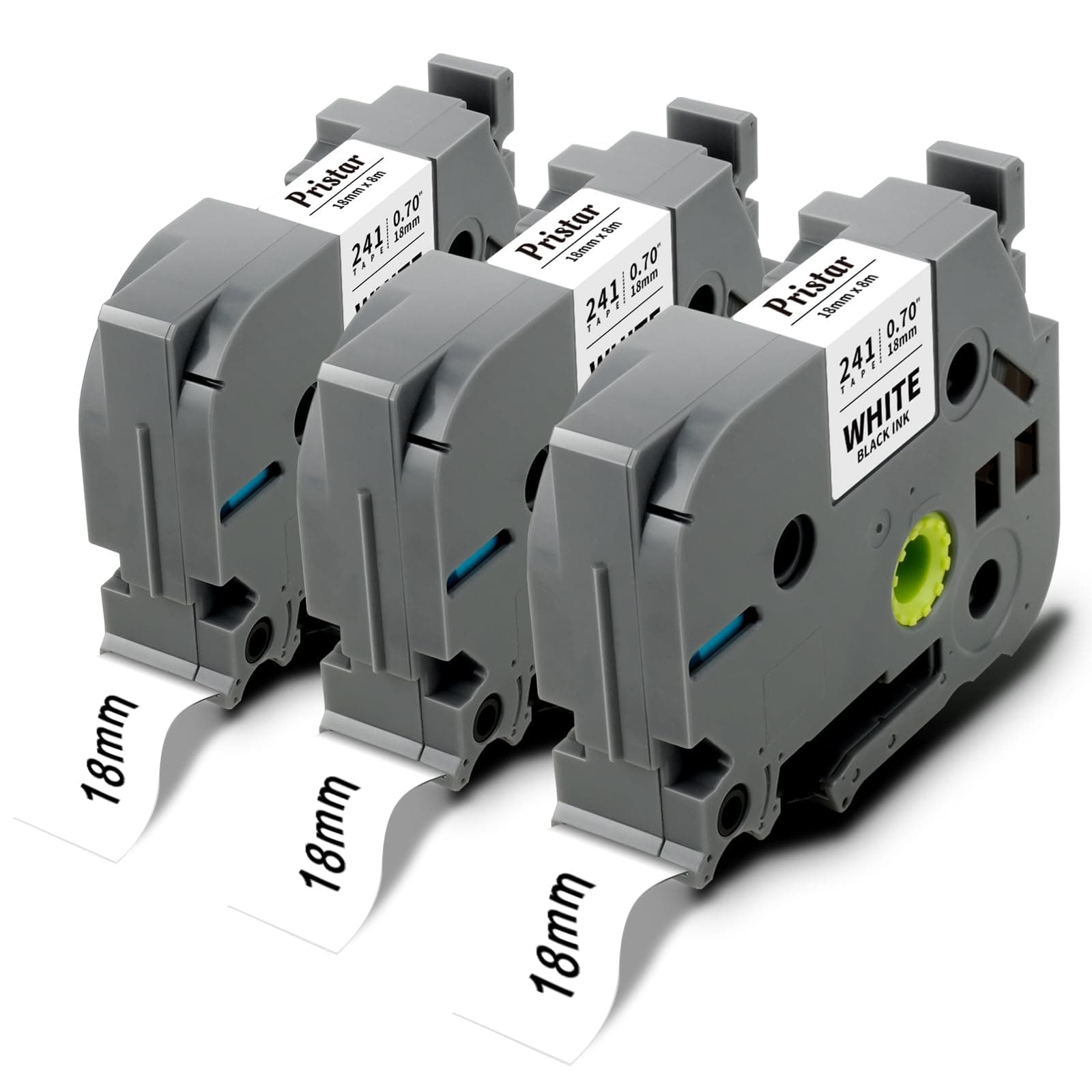 🏷️ Pristar Kompatibel 18mm Schriftband als Ersatz für Brother TZe-241 TZ-241