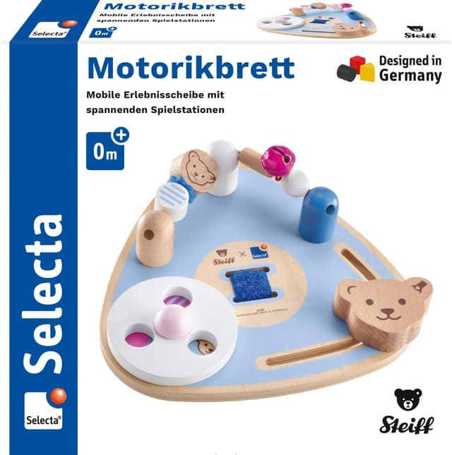 🎉 Angebot: Selecta 64309 Steiff Motorikbrett aus Holz 16 cm für nur 13.6€!