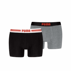 🔥 PUMA Herren Everyday Placed Logo Boxer (2er Pack) XXL Mid Grey Melange / Orange 🔥