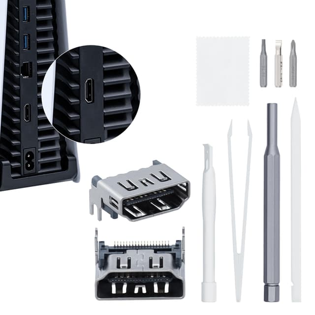 🎮🔧 Mcbazel 2 Stück Ersatz HDMI Port Buchse und Reparatur Werkzeuge Kit für PS5 Digital Edition/UHD