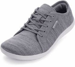 WHITIN Unisex Breite Barfußschuhe | Minimalistische Sneaker 42 EU Weit Barfuß Hybrid Grau 👟🔝