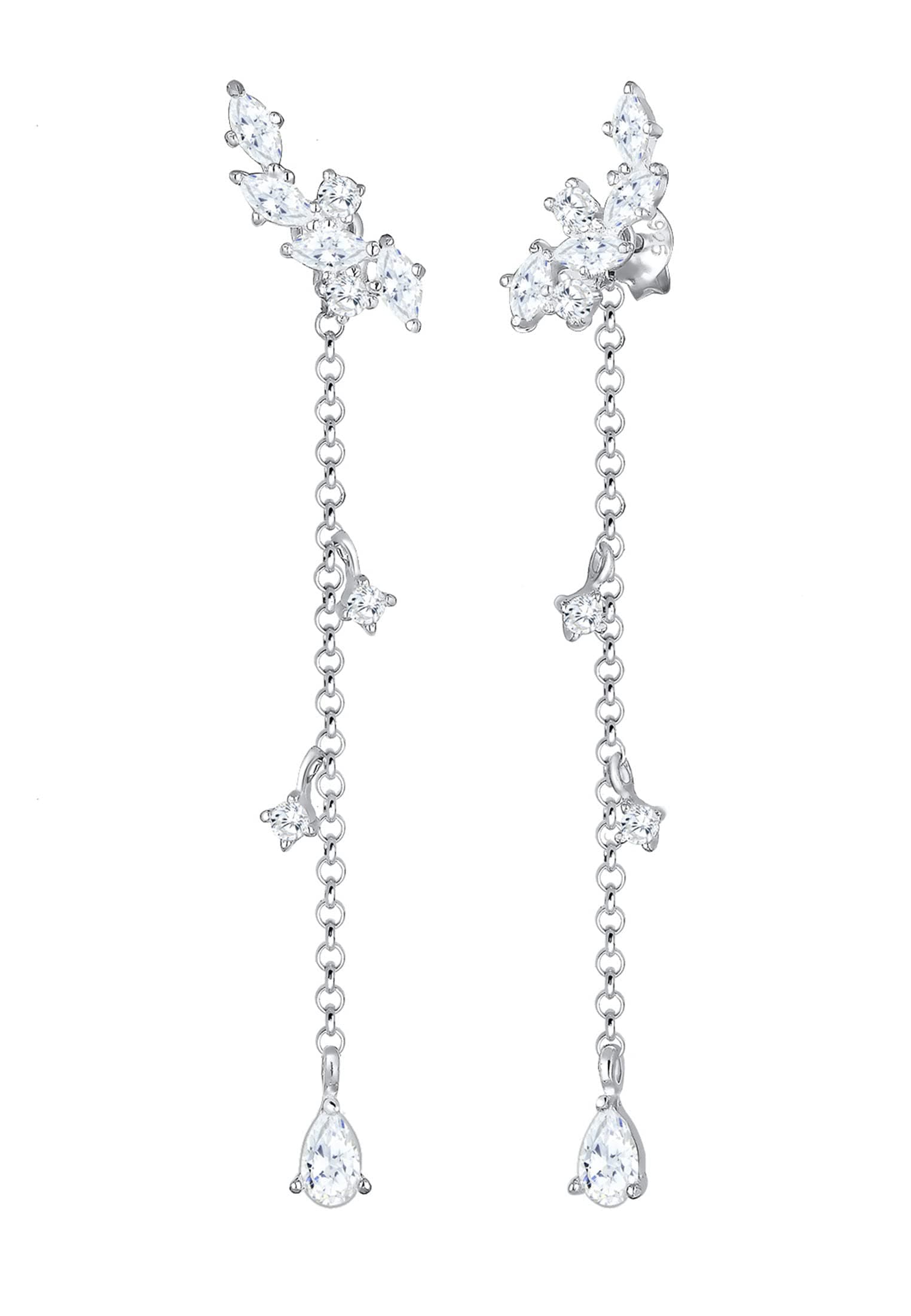Elli Ohrringe Damen Hänger Tropfen Marquise mit Zirkonia Kristalle