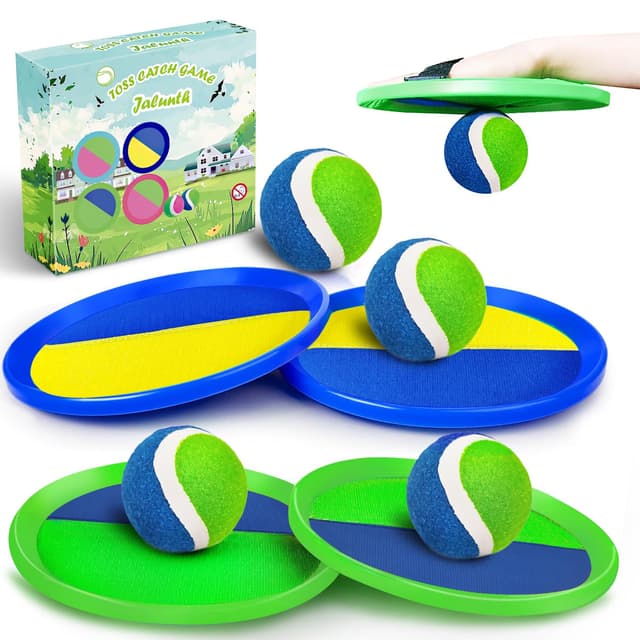 🌞 Jalunth Klettballspiel Klettball Strandspielzeug 🏖️ für Kinder und Erwachsene - Outdoor Spaß!
