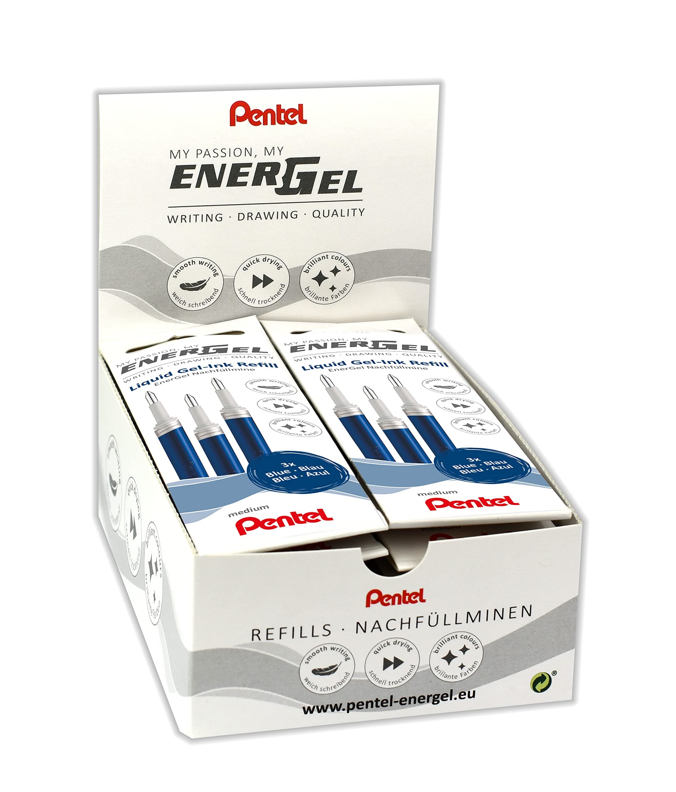 Sonderangebot: Pentel EnerGel LR7 Nachfüllmine für 0.7 mm Gelschreiber, blau (12 x 3 Stück) 🖊️💙