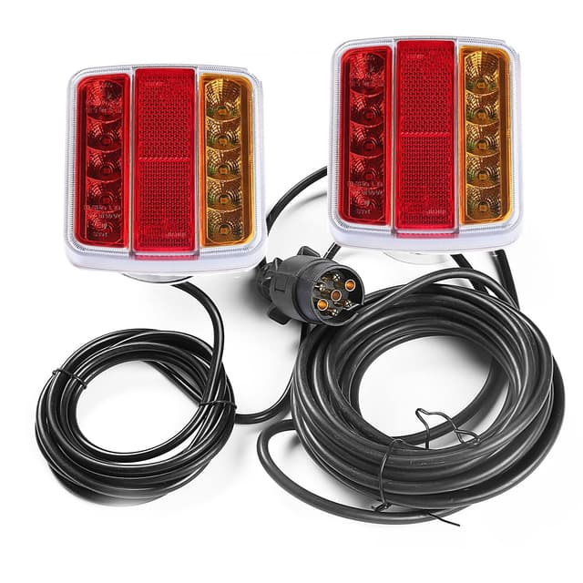 AGRISHOP LED Anhänger Rückleuchten Magnetisch 5 Funktion E-Prüfzeichen