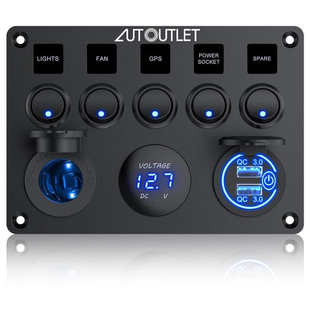 AUTOUTLET Schalter Panel 5 Gang 🚗⚓️🔌
