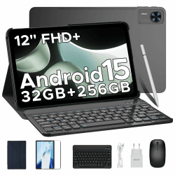 DOOGEE T36 Android 15 Tablet 12 Zoll 🚀 32GB RAM +256GB(2TB) Tablet mit Tastatur und Stift