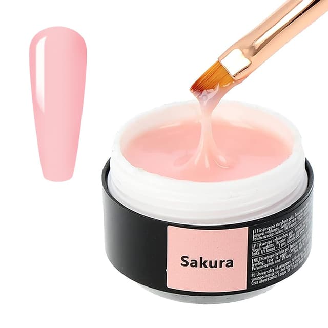 🌸 SINCERO SALON Aufbaugel für Gelnägel - Sakura - UV Gel zur Nagelverlängerung und Modellage - Nail Art - Acrylgel für Nägel - Farbgel, Versiegelungsgel - 15ml 15 ml (1er Pack) 🌸