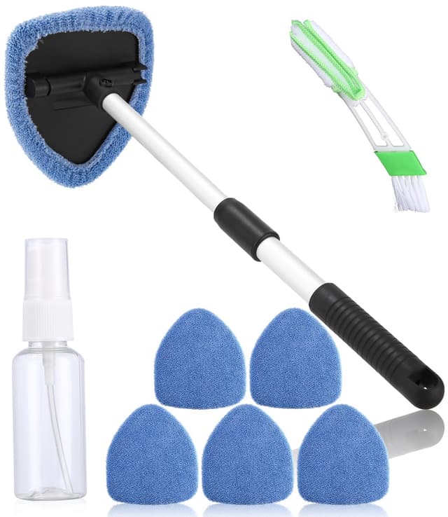 🚗 Huifoo Auto Scheibenreiniger mit 6 Mikrofaserpads und Sprühflaschen 🧼