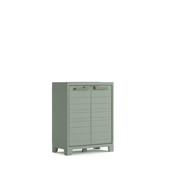 🌿🏡 Keter Planet Outdoor Kunststoffschrank, niedrig, jadegrün, 80 x 44 x 100 cm