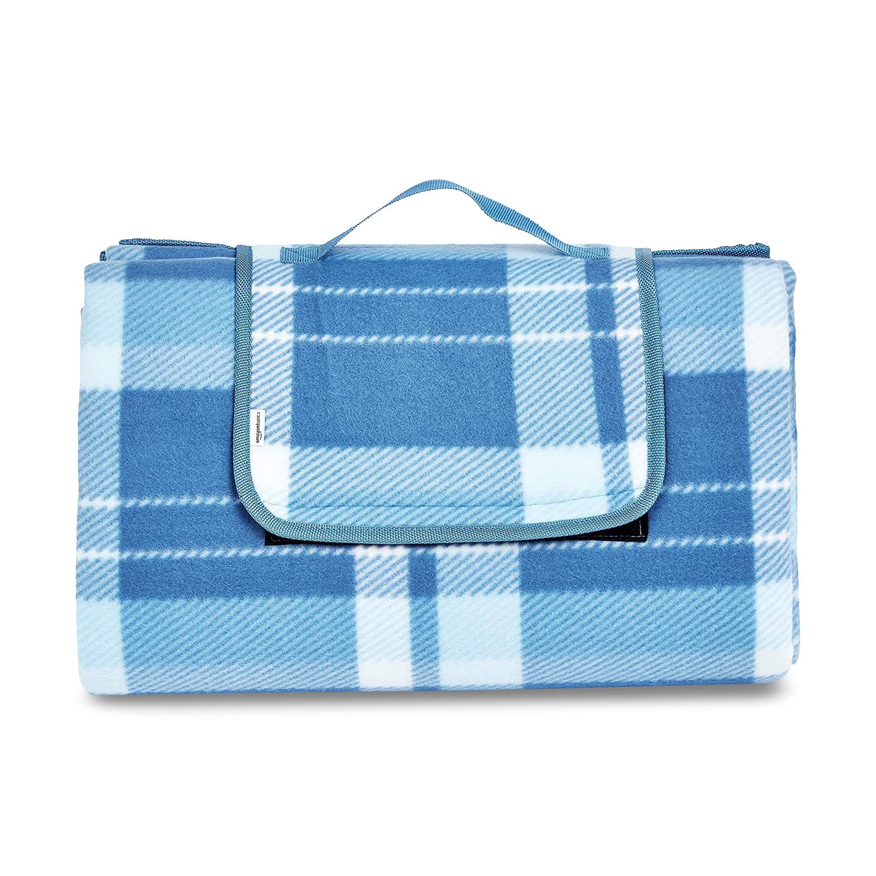 🌞 Amazon Basics Reisedecke 200x200cm - Hellblaues Plaid 🌊
