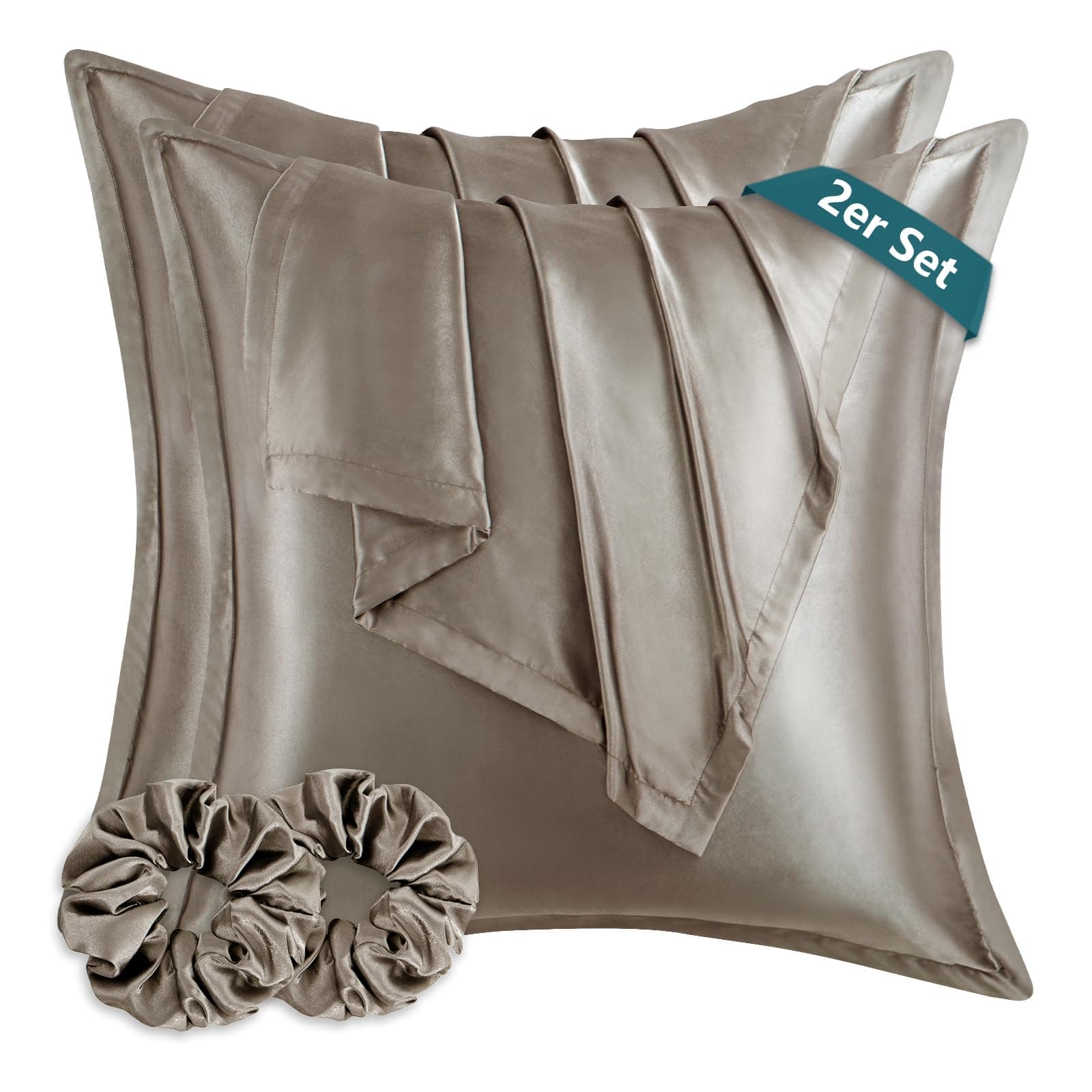 RUIKASI Satin Kissenbezug 80x80 - Seidig Kopfkissenbezug für Haar und Haut 😴🌙