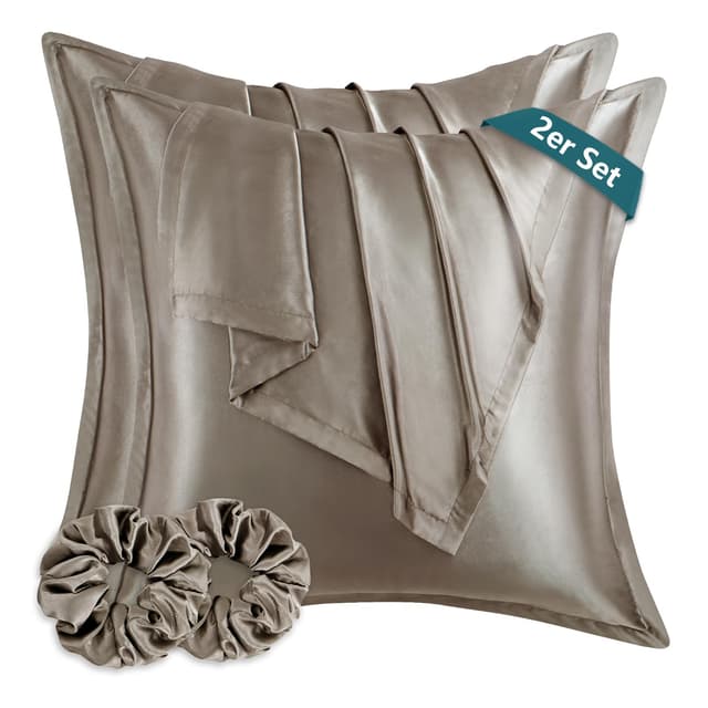 RUIKASI Satin Kissenbezug 80x80 - Seidig Kopfkissenbezug für Haar und Haut 😴🌙