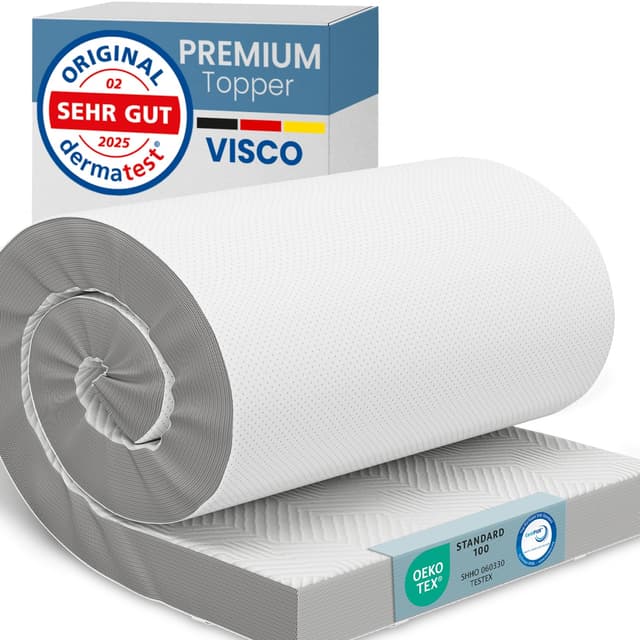 🌟 Super Deal! ELONEO Viscoelastischer Matratzen Topper 200x200cm - 8 cm Premiumhöhe