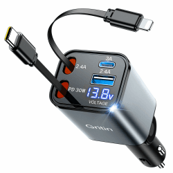 🔋🚗 Gritin 4-in-1 Zigarettenanzünder USB C 69W Auto Ladegerät Adapter Kfz 📱