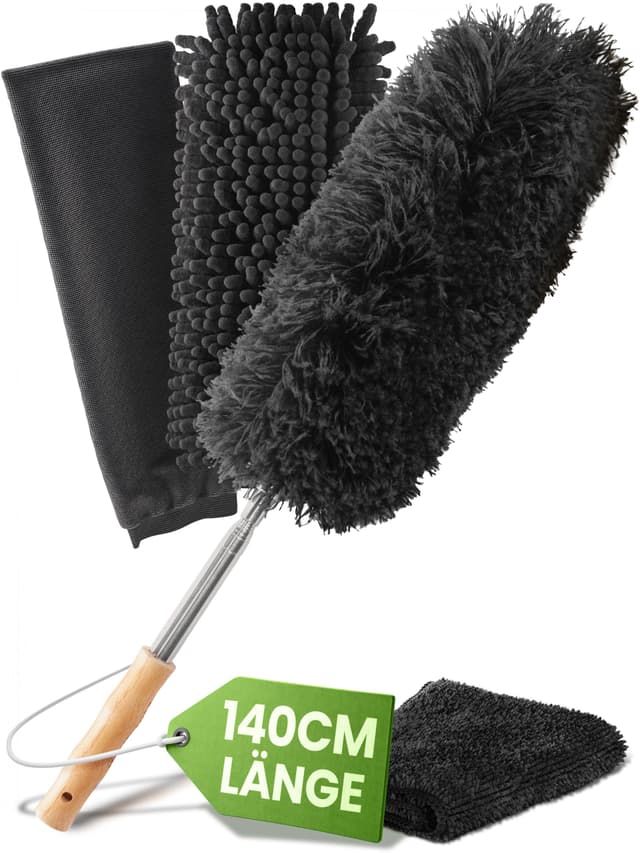 BAMBUA Staubwedel Teleskop Set - Premium Staubwischer für nachhaltige Reinigung 🌿✨