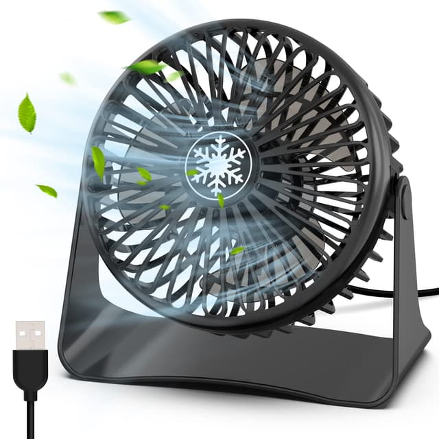🌬️🖤 JATEKA Mini USB Tischventilator - Schwarz 1 Stk Schwarz 🖤🌬️