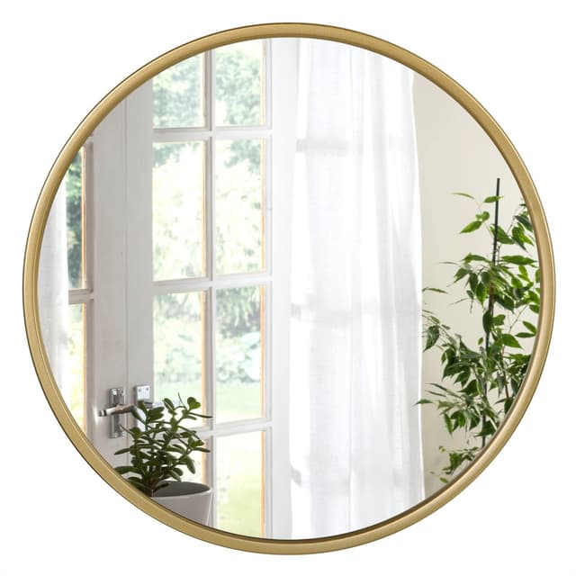 🌟 WOLTU runder Wandspiegel 60 cm mit Goldrahmen 🪞✨