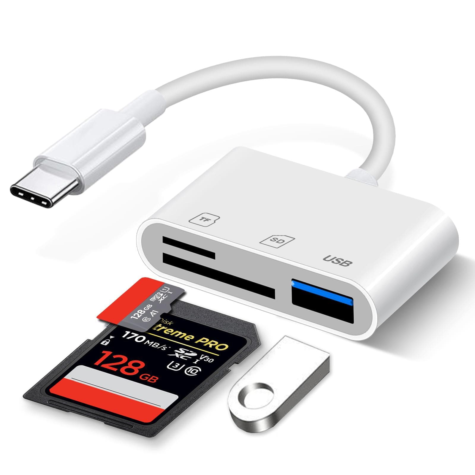 USB C Kartenleser, SD Kartenleser USB C für Micro SD/SD Speicherkarten 📸📱🔗