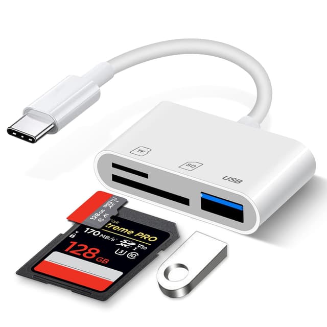 USB C Kartenleser, SD Kartenleser USB C für Micro SD/SD Speicherkarten 📸📱🔗