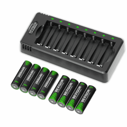 🔋 Bevigor AA NI-MH-Akku, 8 Stück + Ladegerät 🚀