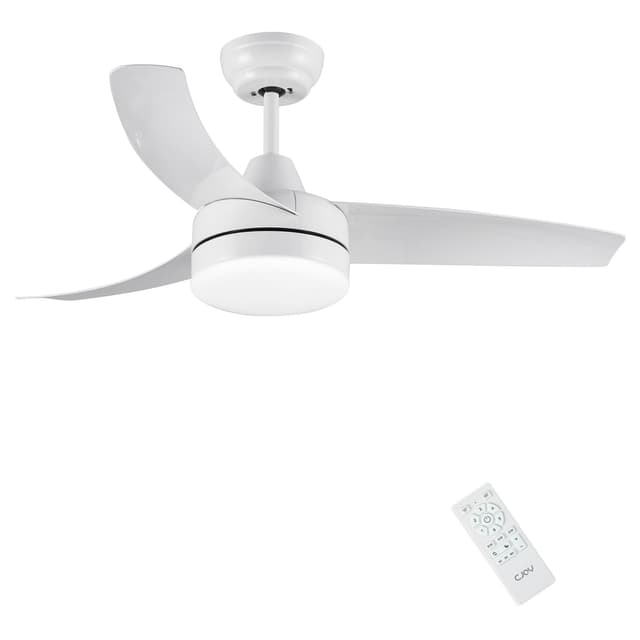 CJOY Ø107CM Deckenventilator mit Beleuchtung und Fernbedienung Elfenbeinweiß