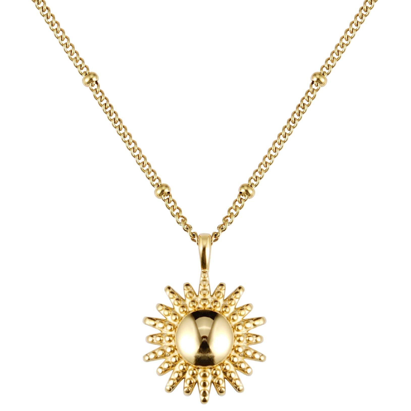BONNYBIRD® Kette Sonne Damen BonnySun Gold 🌞 Premium Halskette Damen