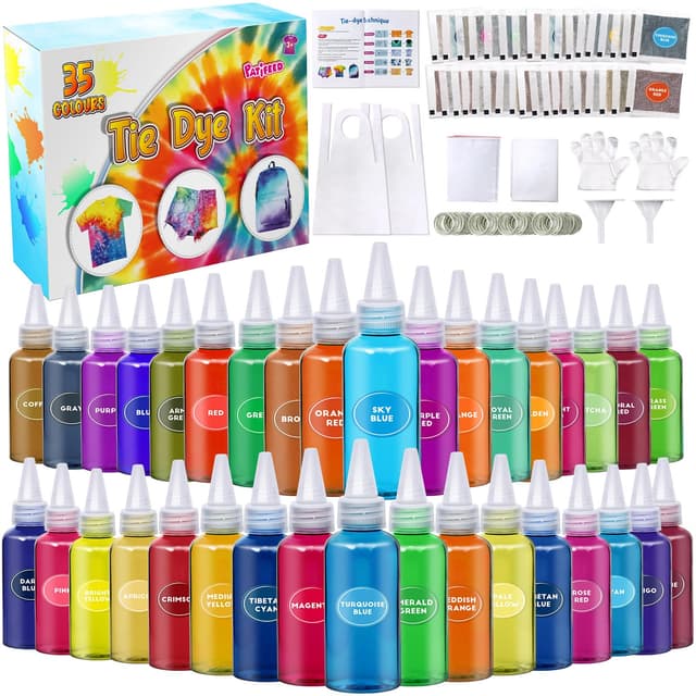 🎨 PATIFEED Batikfarben Set für Kinder - 35er Farben Batik-Set 🌈