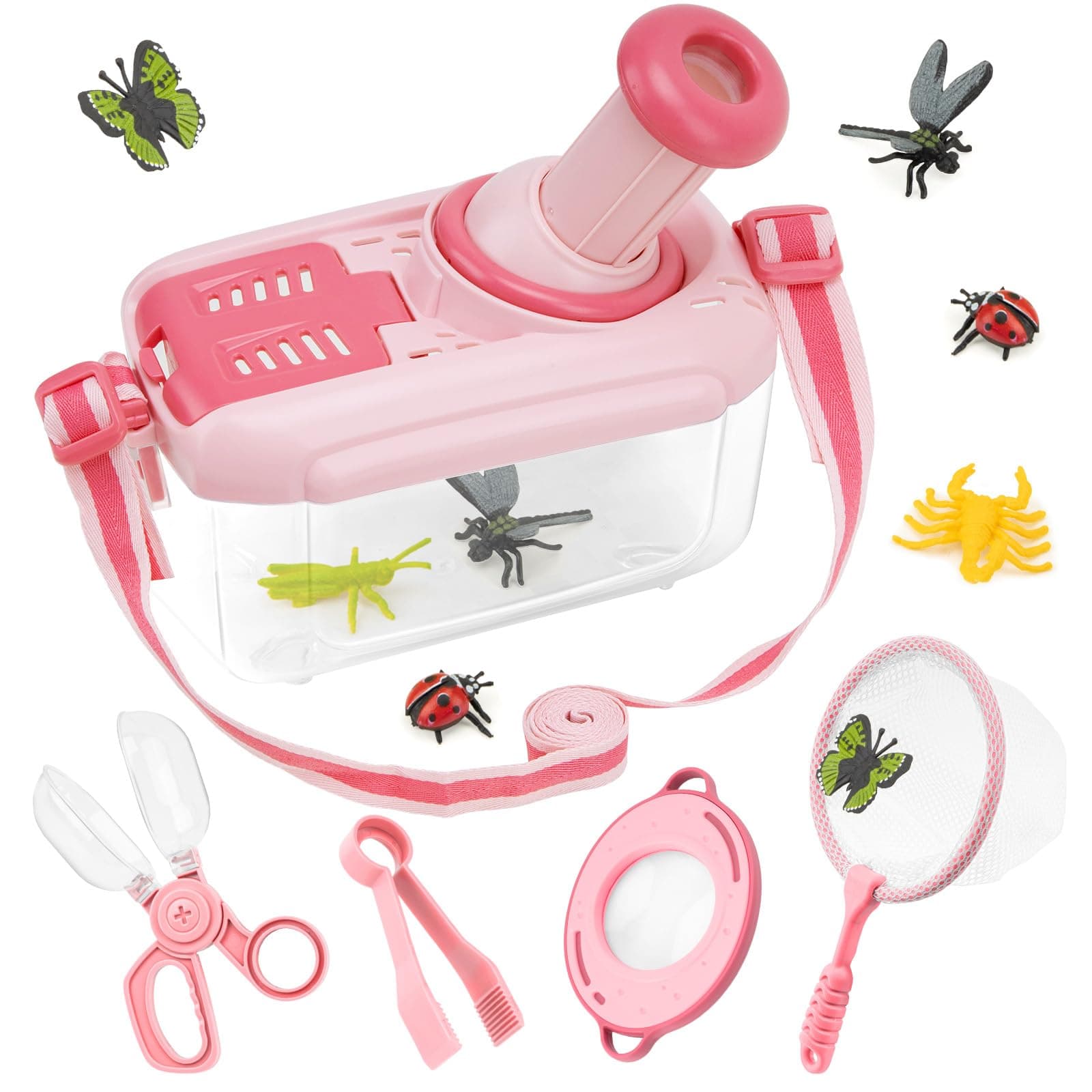 🦋 Funsland Forscherset für Kinder ab 4 🐞 Entdecker Set mit Insekten Beobachtungsbox 🌿