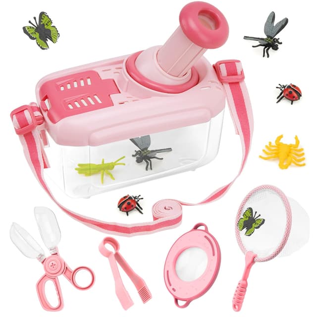 🦋 Funsland Forscherset für Kinder ab 4 🐞 Entdecker Set mit Insekten Beobachtungsbox 🌿