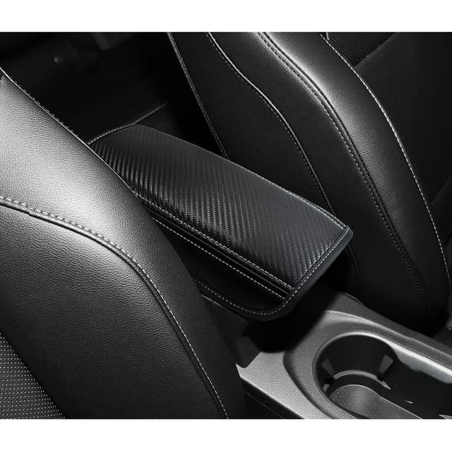 🚗 BIXUAN Captur2 Mittelarmlehnenabdeckung | Leder Polster | Kohlefaser Schwarz | 2020-2025