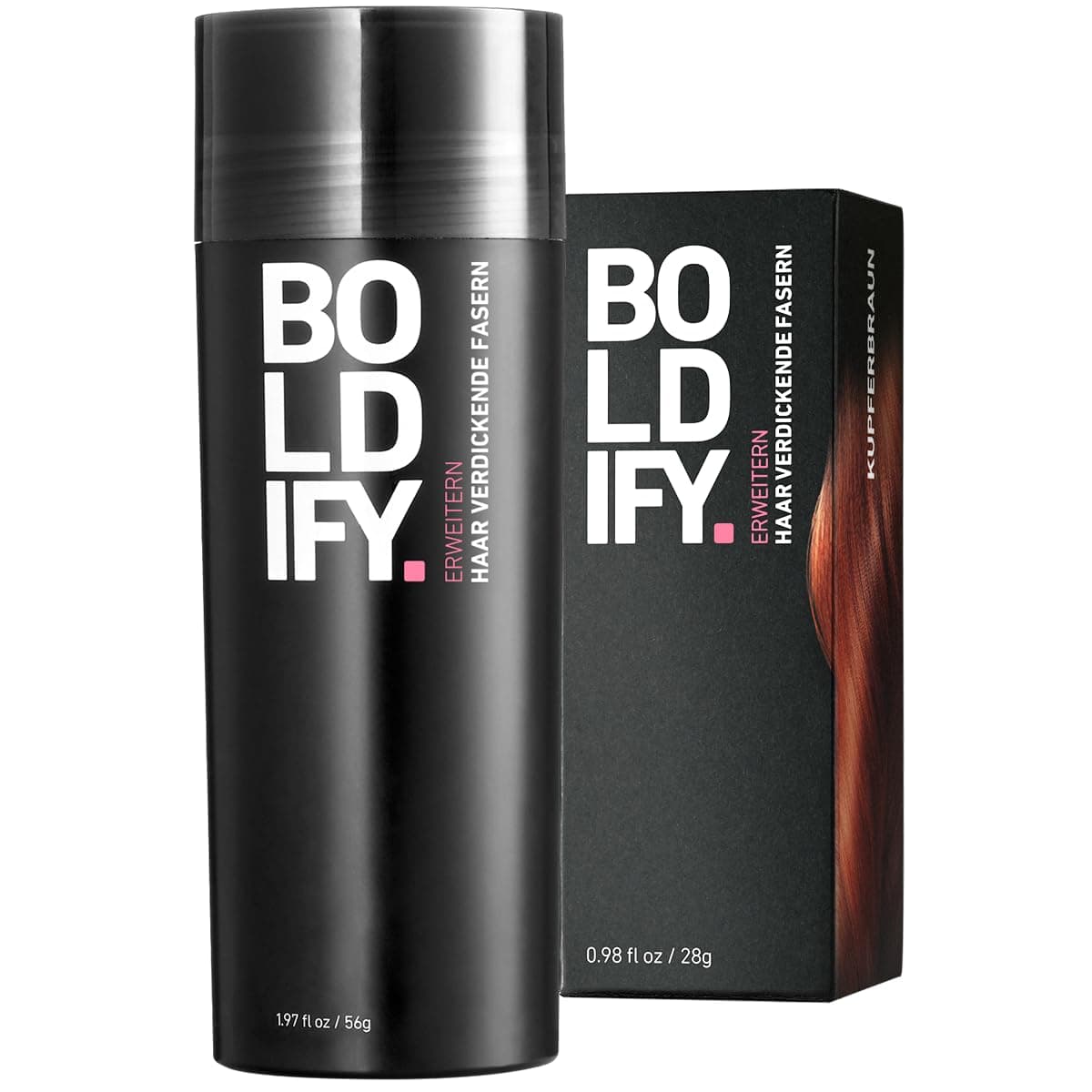 BOLDIFY Streuhaar für Dünner Werdendes Haar (Kastanienbraun) 🌟 Haarverdichtung in 15 Sekunden