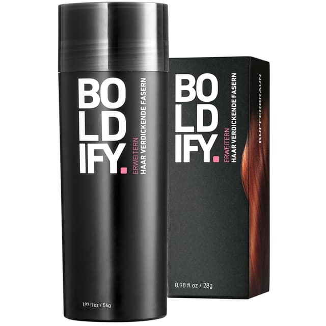 BOLDIFY Streuhaar für Dünner Werdendes Haar (Kastanienbraun) 🌟 Haarverdichtung in 15 Sekunden