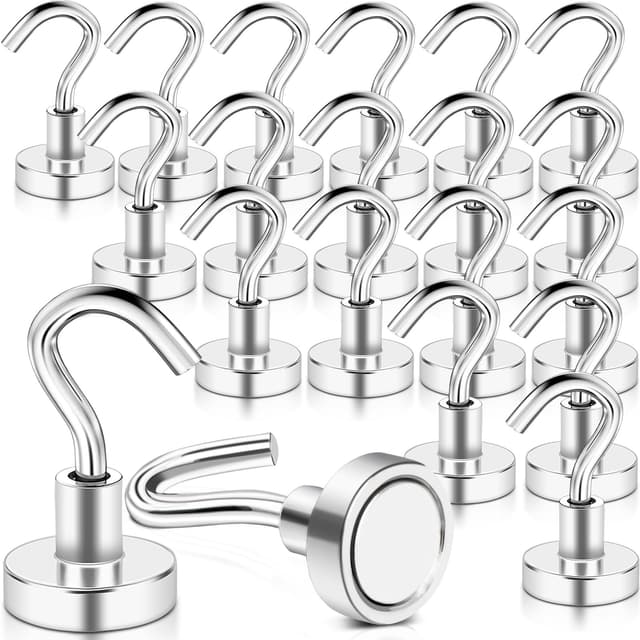 🌟 FPMYB 20 Stück Magnethaken Extra Stark Magnet Haken Neodym Magnethaken 🌟
