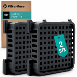 FilterBase® Fresh Air Filter für Liebherr Kühlschrank | 2 Stück | Aktivkohlefilter
