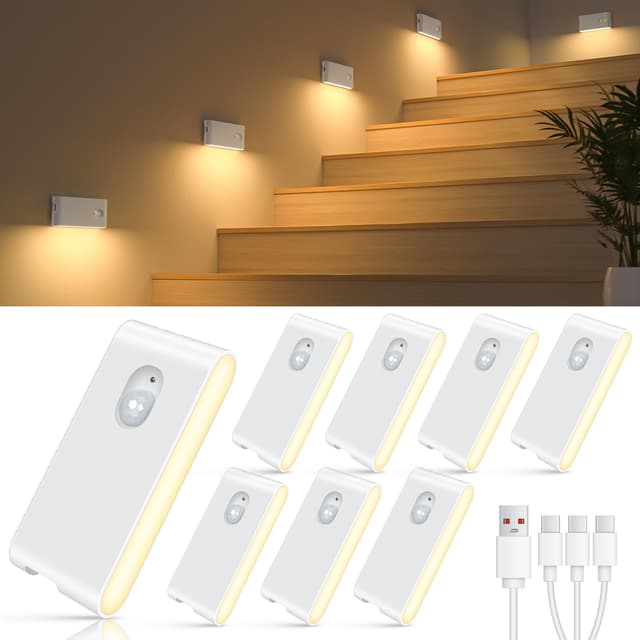 🌟 Super Deal! 8er-Packung WILLED Nachtlicht mit Bewegungsmelder