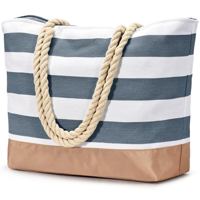 🌴 Oscaurt Strandtasche Tote Bag mit Reißverschluss Große Shopper Tasche 🏖️