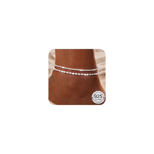 Diamday Fußkettchen für Damen Silber 925 Fussketten für Frauen