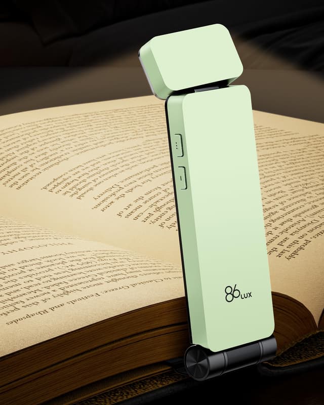 📚 86lux Leselampe in Mintgrün - Ultraleichte LED Klemmlampe 🌙