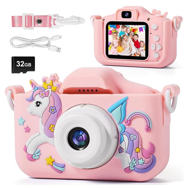 📸 Kinderkamera FIVAVA Digitalkamera 1080P HD mit 32GB Karte 🎁