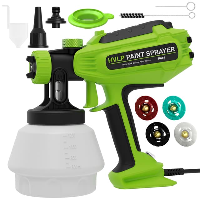 🎨 Farbsprühsysteme 700W HVLP mit 4 Düsen & 3 Sprühmuster 🖌️