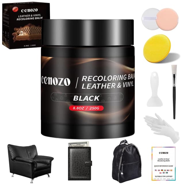 🌟 Cenozo Flüssigleder Schwarz - Professionelles Leder Reparatur Set 🌟