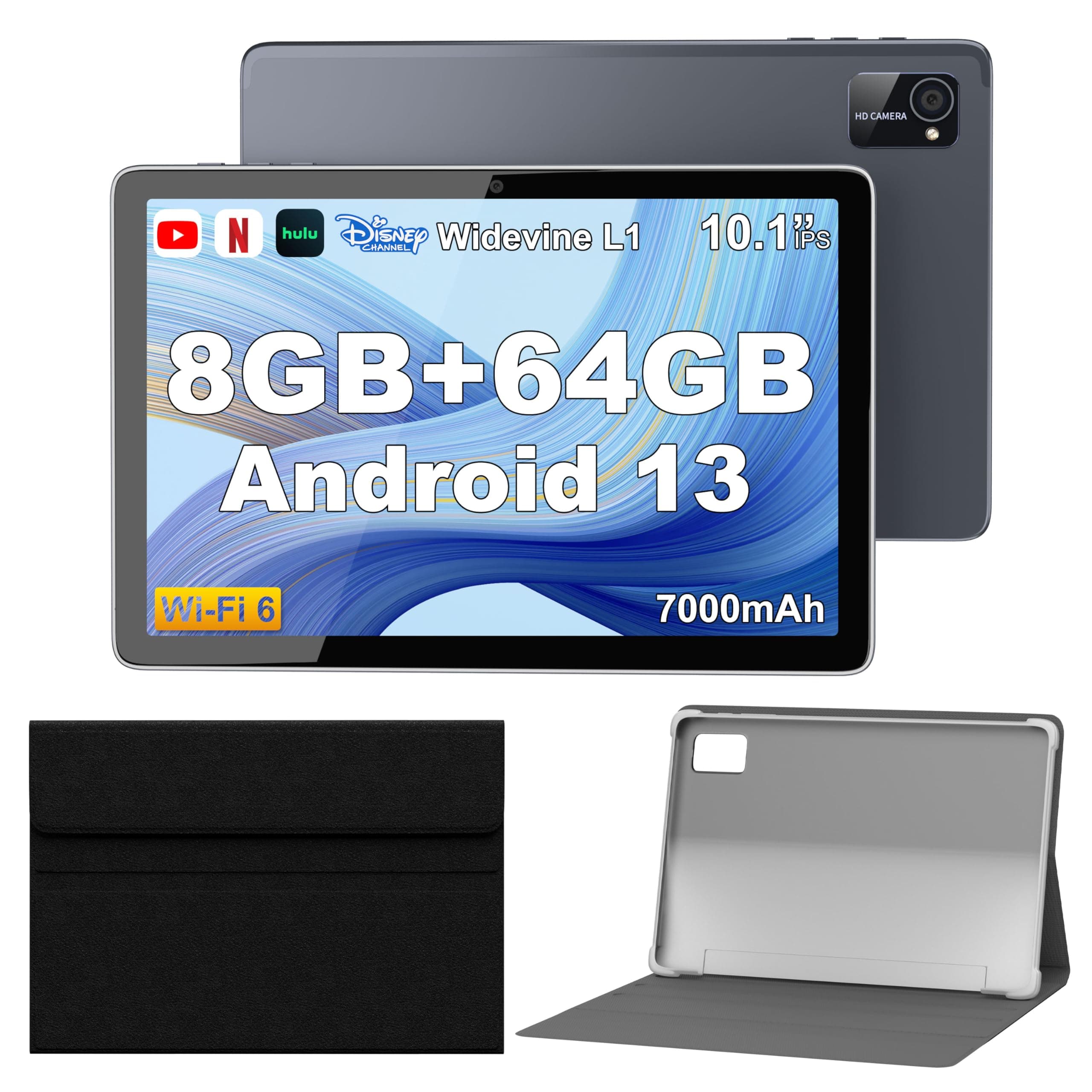 Angebot: Tibuta Android 13 Tablet, 10 Zoll mit Hülle und Octa-Core Prozessor