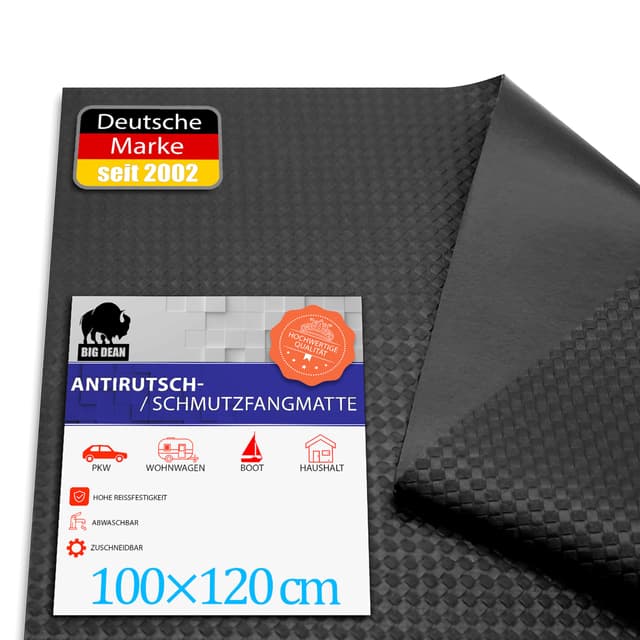 🚗 BigDean Wasserdichte Antirutschmatte Auto 120x100cm 🛡️ Universell zuschneidbar