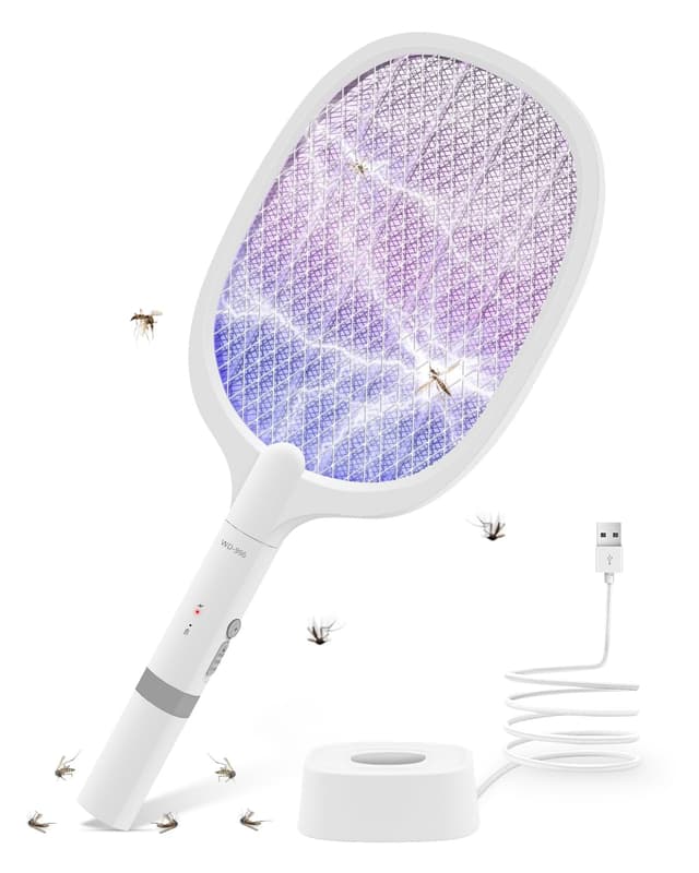 🦟🔋 AOKKR Elektrische Fliegenklatsche 4000V Insektenvernichter 🦟🔋