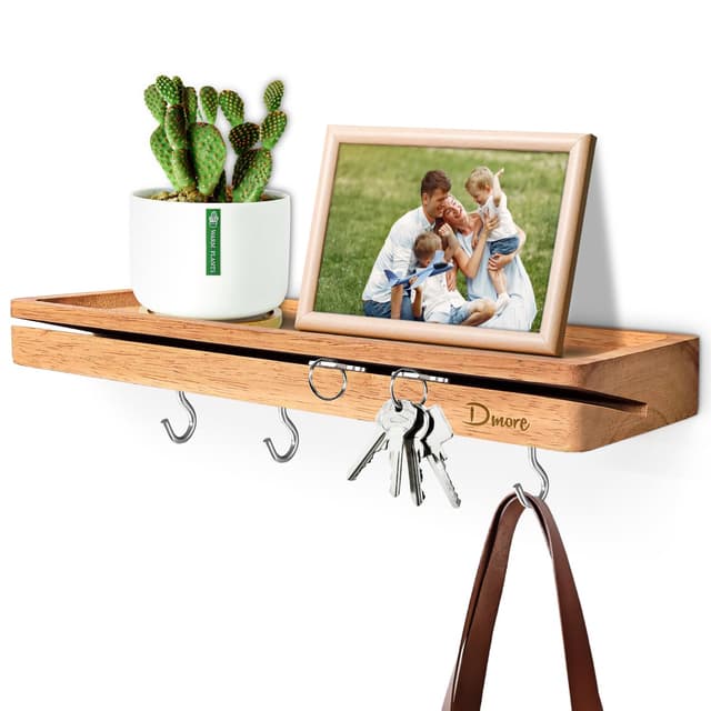 Dmore Schlüsselbrett mit Ablage und 4 Haken 🗝️🌿